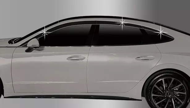 Дефлекторы окон 6 элементов Autoclover Hyundai Sonata ( Хендай Соната ) 2020 -