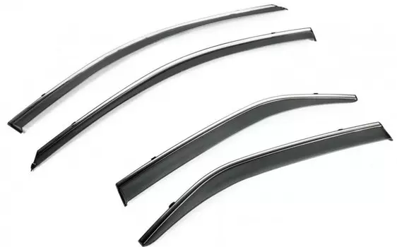 Дефлекторы окон (литьевой ПММА, черный) Rival 85701001 Toyota Camry 2014 - 2018