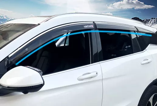 Дефлекторы окон с хром молдингом для Haima 8S