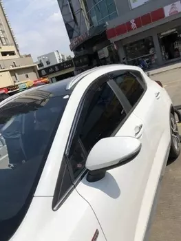 Дефлекторы окон с хромированным молдингом для Geely Emgrand GS ( 2019, 2020, 2021 )