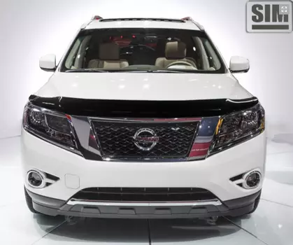 Дефлектор капота темный Nissan Pathfinder (2014-2015) SIM
