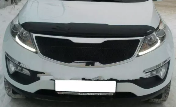 Дефлектор капота (темный) с надписью EGR 018051L KIA Sportage (3G) 2010-