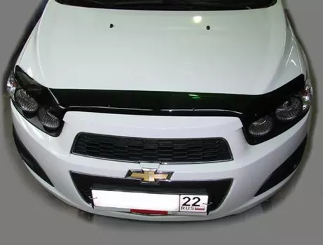 Дефлектор капота, темный SIM SCHAVE1212 Chevrolet Aveo 2012 - 2015