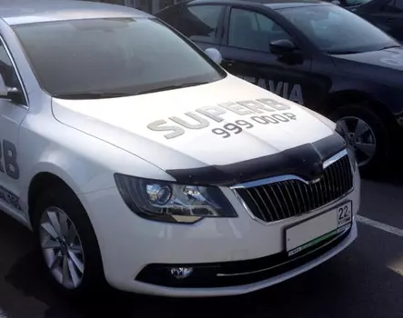 Дефлектор капота, темный SIM SSCSUP1412 Skoda Superb 2013 - 2015