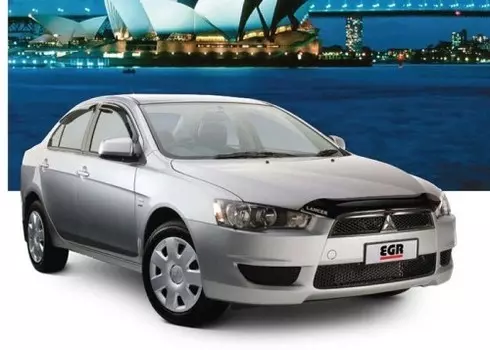 Дефлекторы боковых окон, 4 части, темные, Sdn EGR 92460030B для Mitsubishi Lancer 2007 -