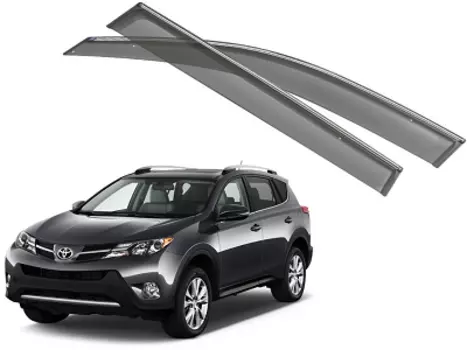 Дефлекторы боковых окон хром Original Style для Toyota RAV4 (2013 - 2015)