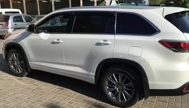 Дефлекторы боковых окон с хром молдингом CT T27813CR для Toyota Highlander 2017 -