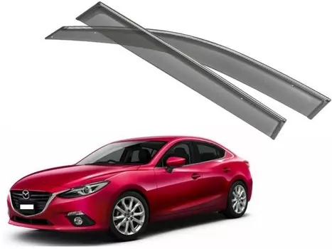 Дефлекторы боковых окон с хромированным молдингом, OEM Style OEM-Tuning 26582 для Mazda 3 2013-2017