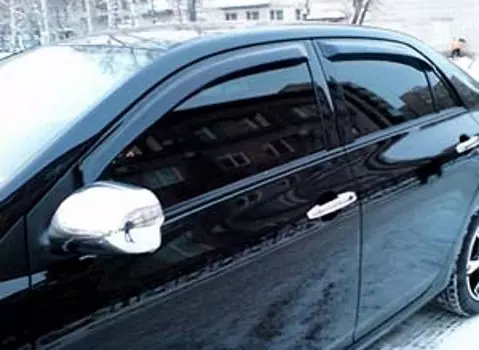 Дефлекторы боковых окон, темные, 4 части (SD) SIM STOCOR0732 Toyota Corolla 2008 - 2013