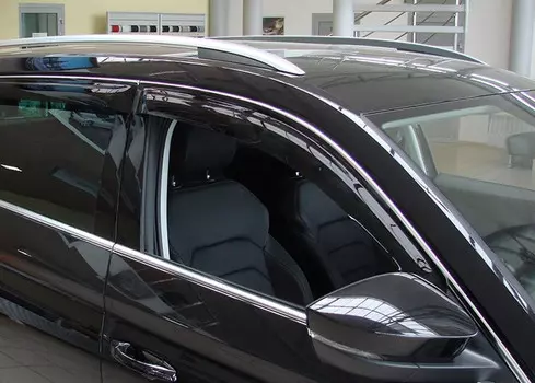 Дефлекторы боковых окон, темные, 4 части SIM SSCKOD1632 Skoda Kodiaq 2016-