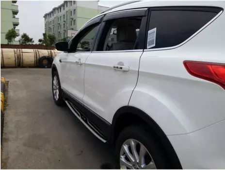 Дефлекторы на окна хромированные с доп креплением (21993) для Ford Kuga 2 2012-2016