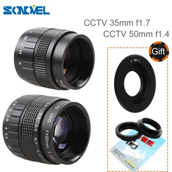 Объектив 2в1 Fujian CCTV 35 мм F1.7 + линза F1.4 50 мм Объектив TV Movie для Panasonic G5 GF5 GX1 GF3 G3 GH2 G2 G10 G1 GH1 GF1 G6 GF6 GH3