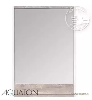 Зеркальный шкаф «Aquaton» Капри 60 с подсветкой бетон пайн