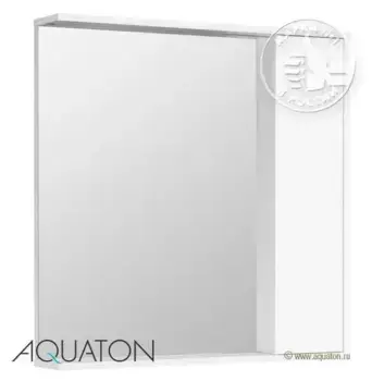 Зеркальный шкаф «Aquaton» Стоун 80 с подсветкой белый правый
