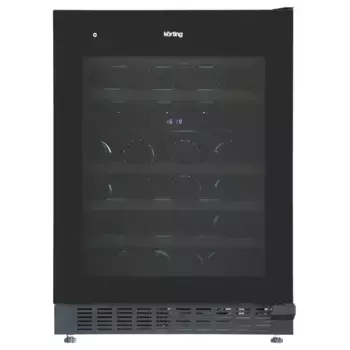 Встраиваемый винный шкаф KORTING KFW 803 DB GN, черное стекло