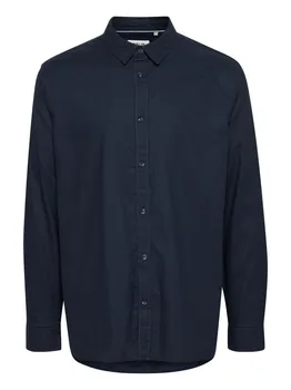 Повседневная рубашка !Solid Regular fit Button Up Shirt DANLADI, темно-синий