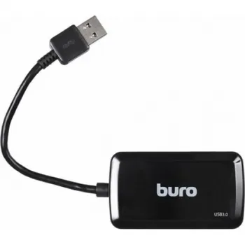 Хаб-разветвитель USB 3.0 Buro BU-HUB4-U3.0-S 4порт. черный