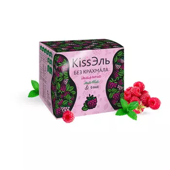 Сибирская клетчатка Кисель серии kissЭль без крахмала, Малина, мята, 14 гр х 8 пакетиков (Сибирская клетчатка, Здоровое питание)