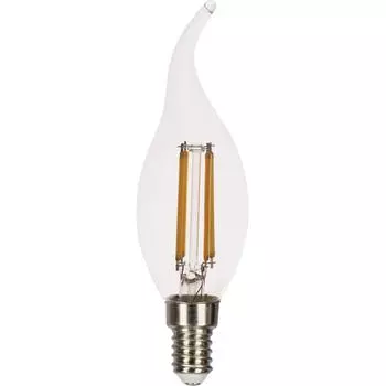 Лампа светодиодная Gauss LED Filament E14 11 Вт свеча на ветру прозрачная 720 лм, тёплый белый свет
