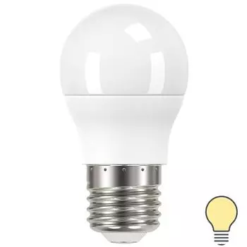 Лампа светодиодная Lexman P45 E27 175-250 В 5.5 Вт матовая 440 лм теплый белый свет