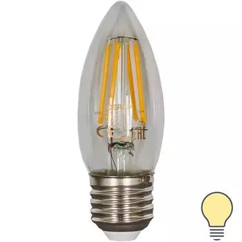 Лампа светодиодная Osram E27 220 В 5 Вт свеча прозрачная 660 лм тёплый белый свет