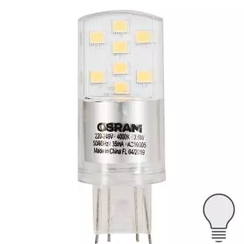 Лампа светодиодная Osram G9 3.5 Вт капсула прозрачная 400 лм, нейтральный белый свет