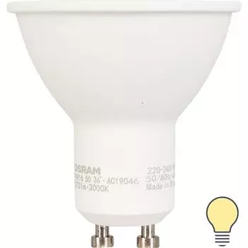 Лампа светодиодная Osram GU10 5 Вт спот прозрачная 370 лм тёплый белый свет
