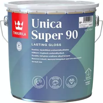 Лак глянцевый Tikkurila Unica Super ЕР 2.7 л