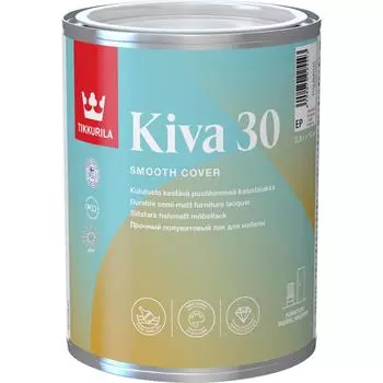 Лак для мебели акриловый полуматовый Tikkurila Kiva 30 0.9 л