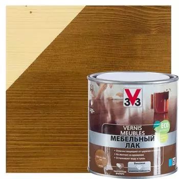 Лак для мебели V33 акриловый цвет тиковое дерево 0.5 л