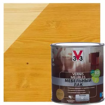 Лак для мебели V33 акриловый цвет золотой дуб 0.5 л