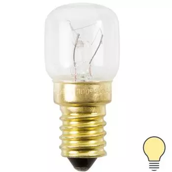 Лампа накаливания для духовки Osram трубчатая E14 15 Вт свет тёплый белый