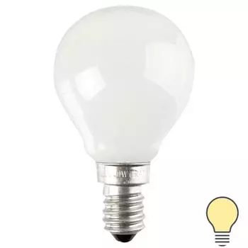 Лампа накаливания Osram шар E14 40 Вт матовая свет тёплый белый