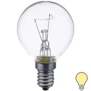 Лампа накаливания Osram шар E14 40 Вт прозрачная свет тёплый белый