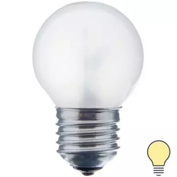 Лампа накаливания Osram шар E27 60 Вт 660 Лм шар, матовая свет тёплый белый