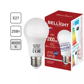 Лампа светодиодная Bellight E27 220-240 В 25 Вт груша 2100 лм белый цвет света