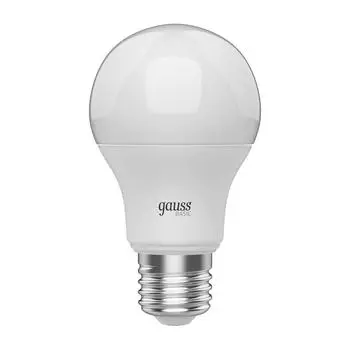 Лампа светодиодная Gauss Basic E27 220 В 9.5 Вт груша 800 лм, тёплый белый свет