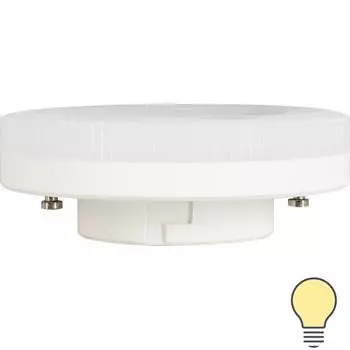 Лампа светодиодная Gauss Basic GX53 230 В 12.5 Вт диск 830 лм свет тёплый белый