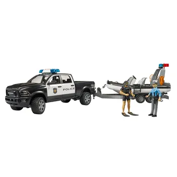 bruder Ram Power Wagon полицейская машина полицейская лодка фигурки BR02507 и (2 включены)