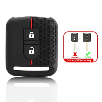 Силиконовый чехол для автомобильного ключа Fob Rubber Cover для Nissan Micra K12 Note Navara Qashqai J10 Primera Almera Sunny X-Trail чёрный