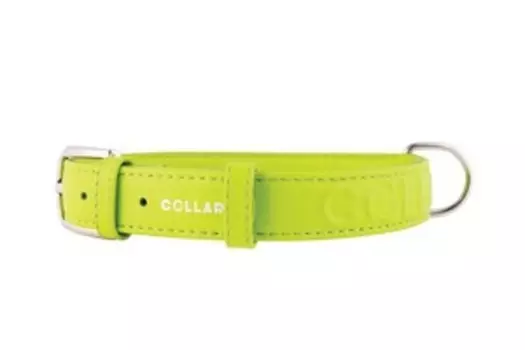 CoLLaR Glamour / Ошейник Колар для собак Кожаный Двойной Прошитый без украшений 46-60см х 35мм