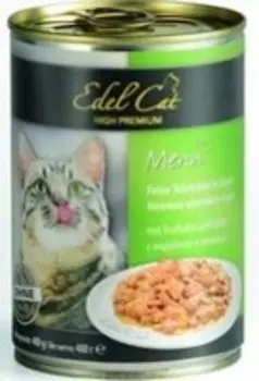 Edel Cat Индейка и Печень / Консервы (Влажный корм) Эдель Кэт нежные кусочки в Соусе с Индейкой и Печенью Цена за упаковку (24 шт x)