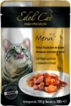 Edel Cat Курица и Утка / Паучи Эдель Кэт нежные кусочки с Курицей и Уткой в Желе Цена за упаковку (20 шт x)