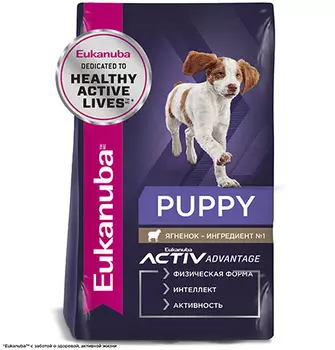 Eukanuba Puppy Lamb &amp; Rice / Сухой корм Эукануба для Щенков всех пород с Ягненком и рисом
