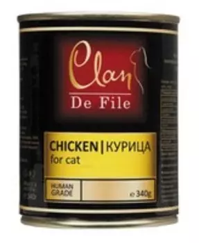 Clan De File / Консервы Клан для кошек Курица (цена за упаковку)