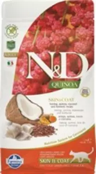 Farmina N&amp;D Quinoa Line Skin &amp; Coat Adult Quinoa Herring Grain free / Сухой Беззерновой корм Фармина для взрослых кошек Здоровье Кожи и Шерсти Сельдь с Киноа