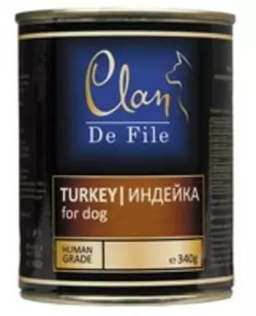 Clan De File / Консервы Клан для собак Индейка (цена за упаковку)