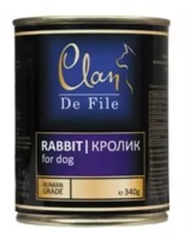 Clan De File / Консервы Клан для собак Кролик (цена за упаковку)