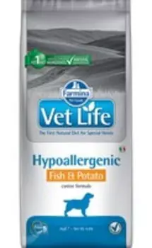 Farmina Vet Life Hypo Fish&amp;Potato / Лечебный корм Фармина Гипоаллергенный для собак Пищевая аллергия и непереносимость Рыба и Картофель
