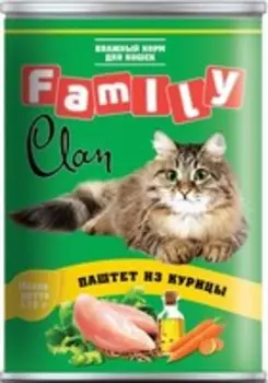 Clan Family / Консервы Клан для кошек паштет из Курицы (цена за упаковку)